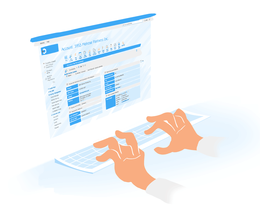 SharePoint CRM in SharePoint Flex Account Page
